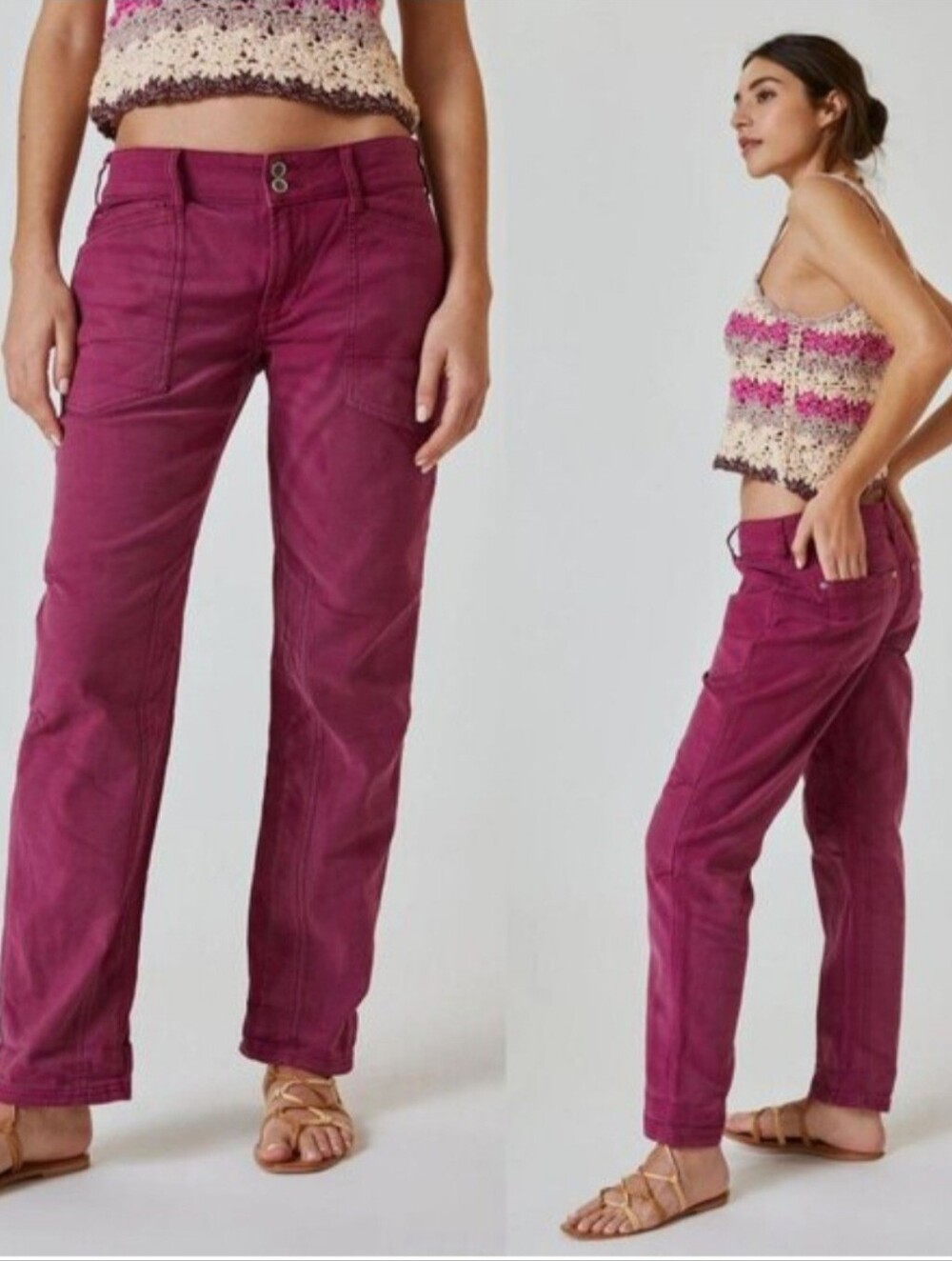 Pilcro "The Wanderer" Cranberry Pants 🖤 28 Anthropologie